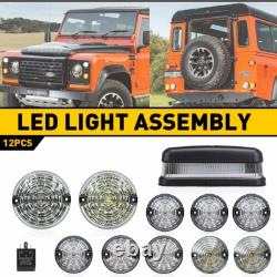 FITS Land Rover Defender 90/110 Set LED Deluxe Clear Bulbs Light 1983-1990 UK