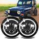 For 2007-2017jeep Wrangler Unlimited Jk 4door7inch Round Led High Low Headlights