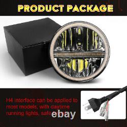 FOR Land Rover 90/110 Defender 200 Tdi 7Inch Round LED Headlights DRL Turn Light