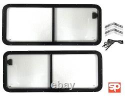 Factory Size Clear Sliding Windows Kit CSW for Land Rover Defender Series 58-16