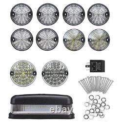 Fit Land Rover Defender Led Deluxe Clear Upgrade Light Lamp Kits 11X Lamps Bulbs