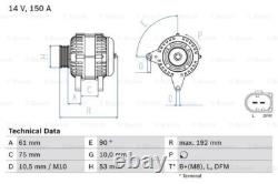 Fits Land Rover Freelander BMW 3 Series 2.0 D TD4 3.0 Bosch Alternator