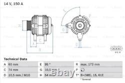 Fits Land Rover Range BMW 5 Series X5 2.0 D 2.5 3.0 Bosch Alternator