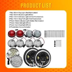 For Land Rover 90/110 Defender L316 LED Front Rear Reverse Fog Light Upgrade Kit