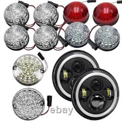 For Land Rover 90/110 Defender L316 LED Front Rear Reverse Fog Light Upgrade Kit