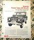 Gen. Land Rover 88 109 Series 3 Brochure Koenig Power Take-off Winch Buletin 2472