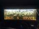 Genuine 1950 Land Rover Series One Main Dealer Garage Showroom Sign Not Enamel