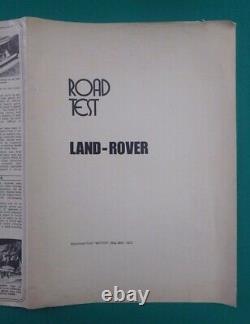 Genuine Land Rover 88 109 Series 3 Road Test Sales Brochure Vintage Advertising