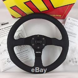 Genuine Momo Competition 350mm leather steering wheel with hub kit. LAND ROVER