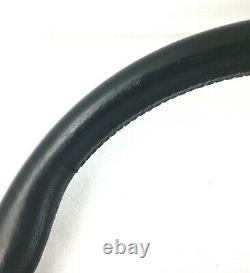 Genuine Momo Fighter 350mm black leather steering wheel. Land Rover centre. 7A