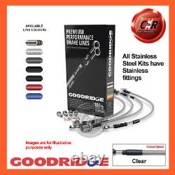 Goodridge Stl Clear Hoses For Land Rover 109 Series3 3.5 1 Ton 80 SLR0102-3C-CL