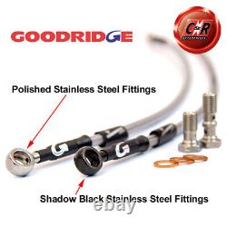 Goodridge Stl Clear Hoses For Land Rover 109 Series3 3.5 1 Ton 80 SLR0102-3C-CL