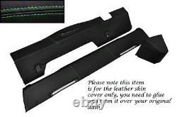 Green Stitch For Landrover Series 2 2a 3 Dash Dashboard Leather Covers 3 Parts
