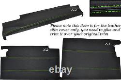 Green Stitch Lower Door Card Kit Leather Skin Covers Fits Landrover Series 2a 3