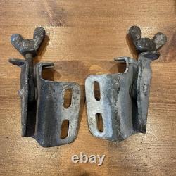 LAND ROVER SERIES 2 2a FASTENER CLAMPS FOR WINDSCREEN EARLY WING NUT TYPE PAIR