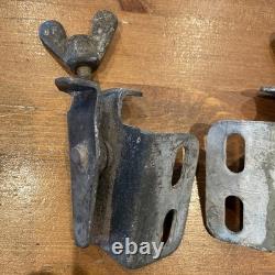 LAND ROVER SERIES 2 2a FASTENER CLAMPS FOR WINDSCREEN EARLY WING NUT TYPE PAIR