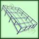 Land Rover Series Swb- Galvanised Expedition Style Contoured Roof Rack (da1091)
