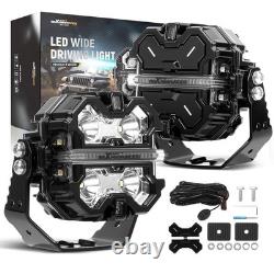 LED Driving Light Pods For Construction 3.5 270° Spot Beam DRL IP68 19200LM