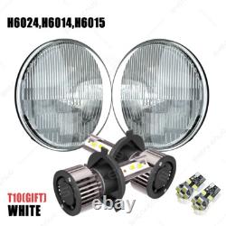 LED Headlights Pair For Land Rover Defender 90 110 RHD + LHD E MARKED 7 Inch H4