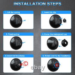 LED Headlights Pair For Land Rover Defender 90 110 RHD + LHD E MARKED 7 Inch H4