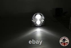 LED LYNX Headlights DRL x2 for Land Rover Defender 7 Inch DOT E9 MARKED