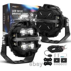 LED Work Light Pods For 4WD SUV Marine White 6000K RGB DRL Amber 270° Beam IP68