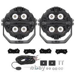 LED Work Light Pods For 4WD SUV Marine White 6000K RGB DRL Amber 270° Beam IP68