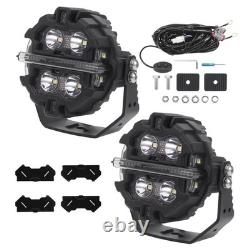 LED Work Light Pods For 4WD SUV Marine White 6000K RGB DRL Amber 270° Beam IP68