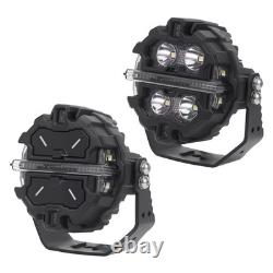 LED Work Light Pods For 4WD SUV Marine White 6000K RGB DRL Amber 270° Beam IP68