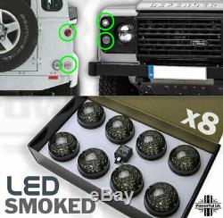 LED light upgrade set kit for Land Rover Defender series 2 3 90/110 smoked lens