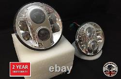 LYNX LED DRL Headlights x2 for Land Rover Defender 7 Inch DOT E9 MARKED 7802C