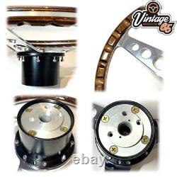 Land Rover Defender 15 Wood Rim Steering Wheel 48 Spline Fitting Boss Horn Kit