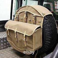 Land Rover Defender 90 110 or Series Canvas Spare Wheel Cover in Sand Canvas