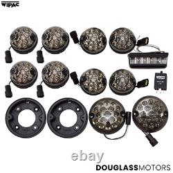 Land Rover Defender & Series WIPAC LED Deluxe SMOKED Upgrade Lamp Light Kit