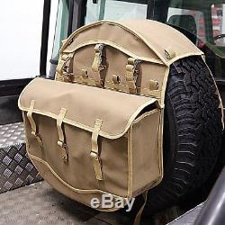 Land Rover Defender or Series Canvas Wheel Cover Storage Bag- Sand Canvas