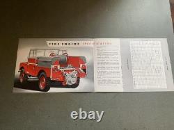 Land Rover Fire Engine 1954-1956 Series-i'86' Original Sales Brochure