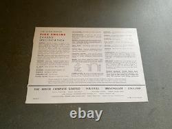 Land Rover Fire Engine 1954-1956 Series-i'86' Original Sales Brochure