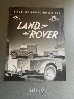 Land Rover Series 1 Brockhouse Bt8 Trailer Brochure. Rare Item