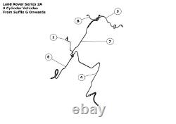 Land Rover Series 2A 88 RHD Brake Pipe Line Set Kit Copper Nickel 1285R