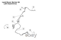 Land Rover Series 2A 88 SWB Brake Pipe Line Set Kit Cupro Nickel RHD 1293R