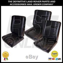 Land Rover Series 2, 2A & 3 Black Deluxe Vinyl Front Seats Set DA4298