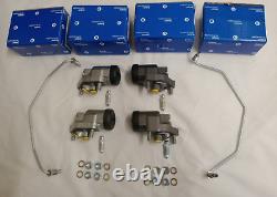 Land Rover Series 2 / 2A & 3 Delphi Front Wheel Cylinders With Fittings & Pipes