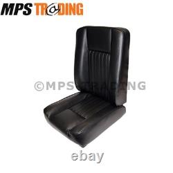 Land Rover Series 2 2a 3 Black Deluxe Vinyl Front Seat Set of 3 Seats DA4298