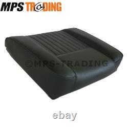Land Rover Series 2 2a 3 Black Deluxe Vinyl Front Seat Set of 3 Seats DA4298