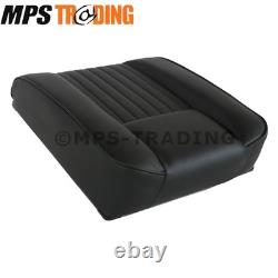 Land Rover Series 2 2a 3 Black Deluxe Vinyl Front Seat Set of 3 Seats DA4298