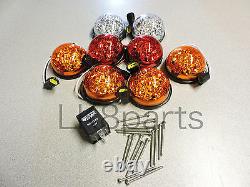 Land Rover Series 2 Series 3 Led Upgrade Lamps Kit 73 MM Led Style Kit Wipac New