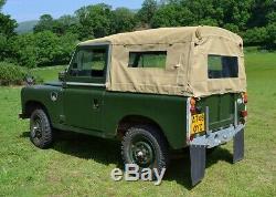 Land Rover Series 2 and 3 88 Full Hood Sand Canvas with Side Windows New