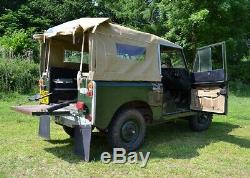 Land Rover Series 2 and 3 88 Full Hood Sand Canvas with Side Windows New