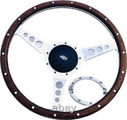 Land Rover Series 2a & 3 15 Dish Wood Rim S/Wheel Inc 48 Spline Pol Boss Kit
