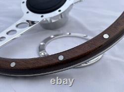 Land Rover Series 2a & 3 15 Dish Wood Rim S/Wheel Inc 48 Spline Pol Boss Kit